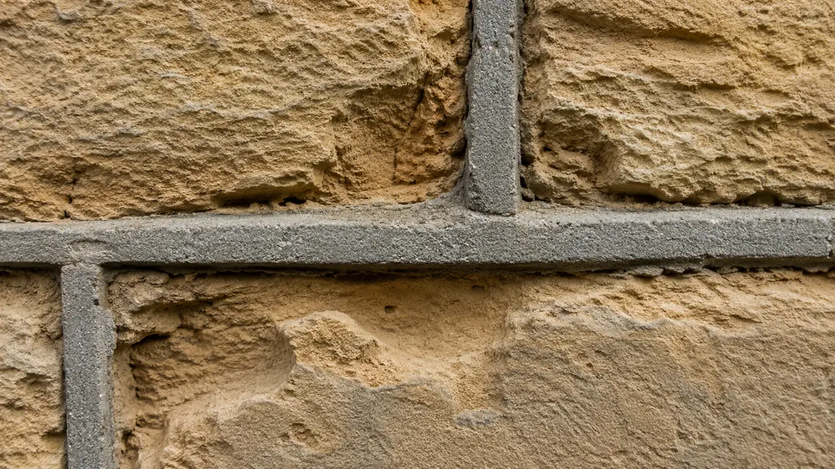 Sandstone erosion around hard cement pointing on a historic Scottish wall